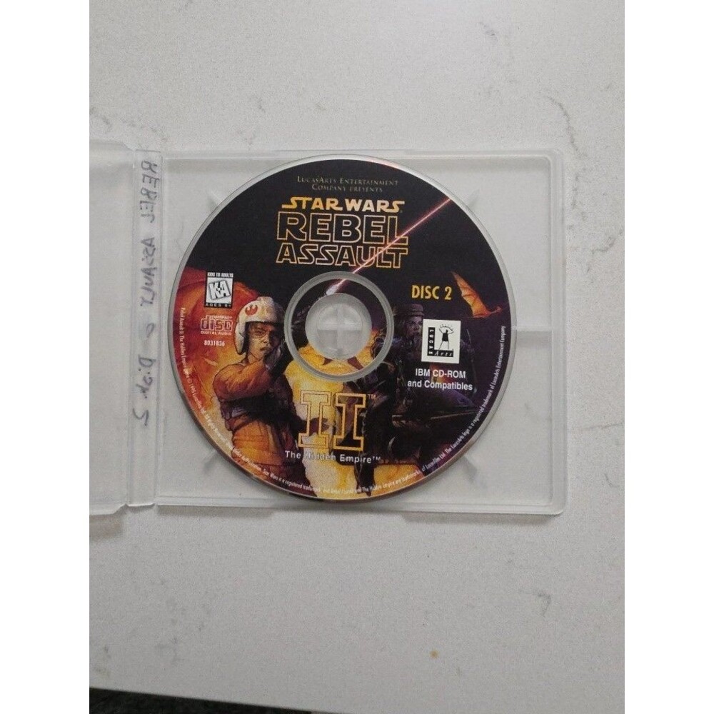 Vintage Star Wars Rebel Assault 2: Hidden Empire (PC, 1995, 2-Disc) *DISC ONLY*